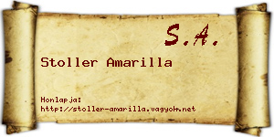 Stoller Amarilla névjegykártya